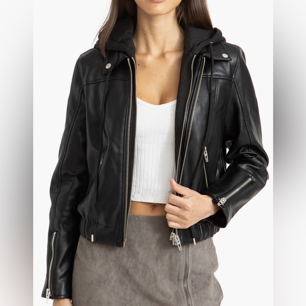 Blank NYC Black Bomber Jacket
